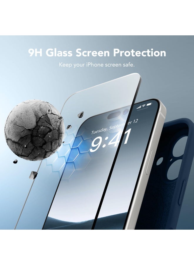 SUYDANBOX Magnetic for iPhone 17 Case, Compatible with MagSafe, [Full Camera Protection][Screen Protector] Silicone Shockproof Protective Phone Case for iPhone 17 6.3", Cobalt Blue - Image 4